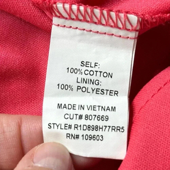 Rabbit Rabbit Rabbit Womens Sleeveless Dress 8 Pink White Back Zip Pockets Lined - Picture 11 of 14